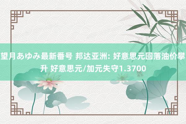望月あゆみ最新番号 邦达亚洲: 好意思元回落油价攀升 好意思元/加元失守1.3700